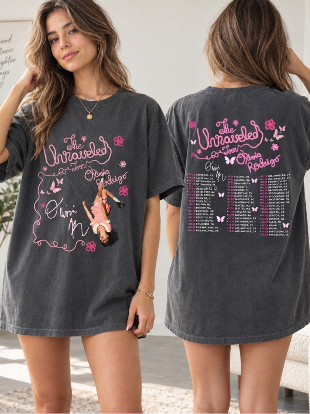 Olivia Rodrigo Concert Shirt The Unraveled Tour 2026 Tee